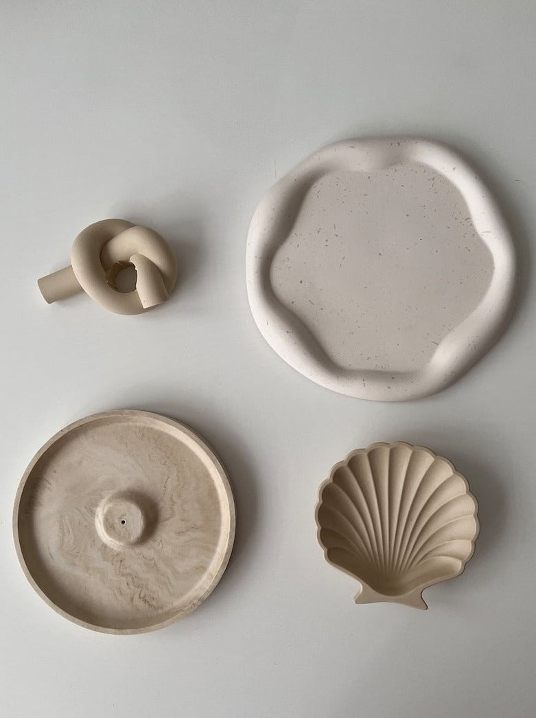 Shell tray, jewelry tray, soap dish