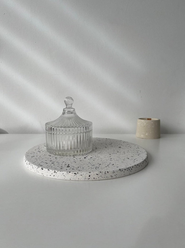 Terrazzo tray, plate, plateau, coaster