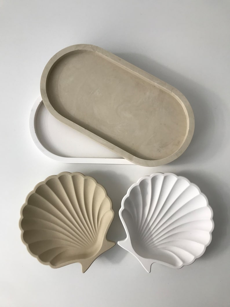 Muscheltablett, Schmucktablett, Seifenschale